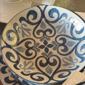 Gallery Blue and Cream Dinnerware Set